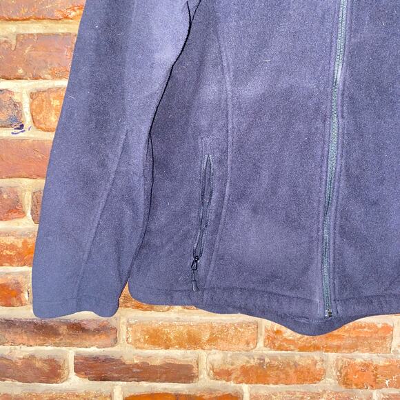 Lands' End Black Fleece Full Zip Jacket Women's Size Large 14-16 - Picture 3 of 6